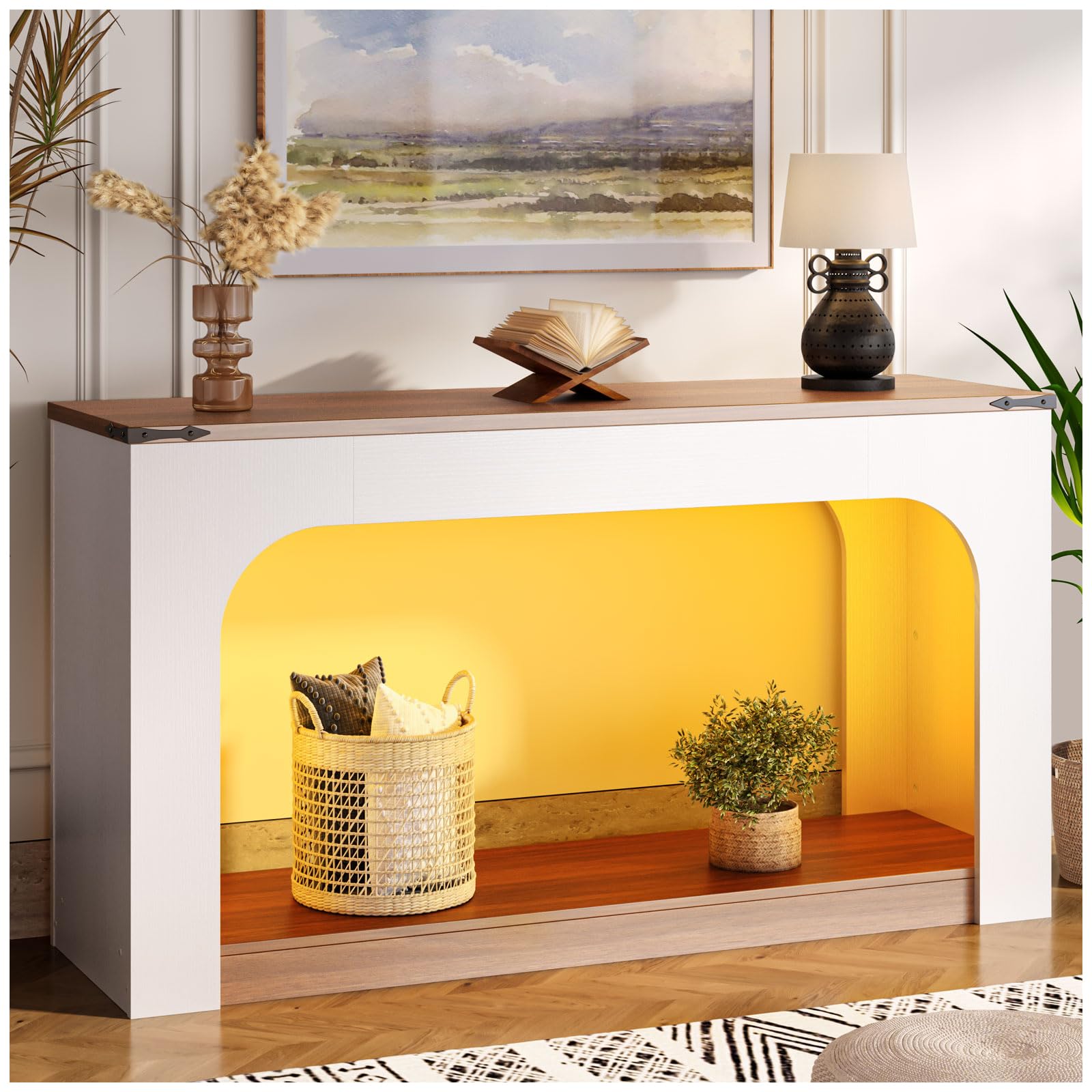 Simple Wisdom Credenza Hallway Table with LED Light 120 cm